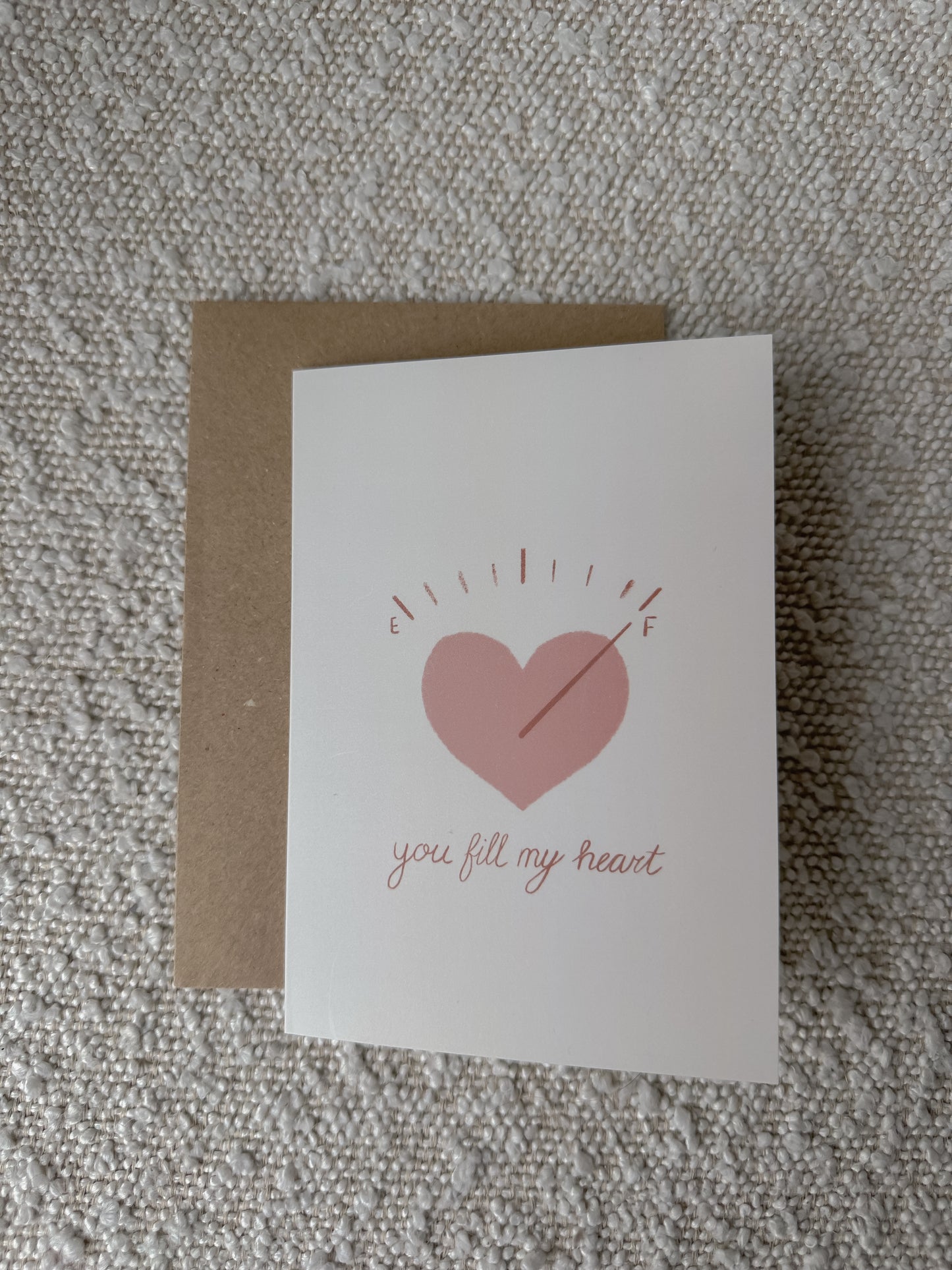 Wenskaart | You fill my heart roze