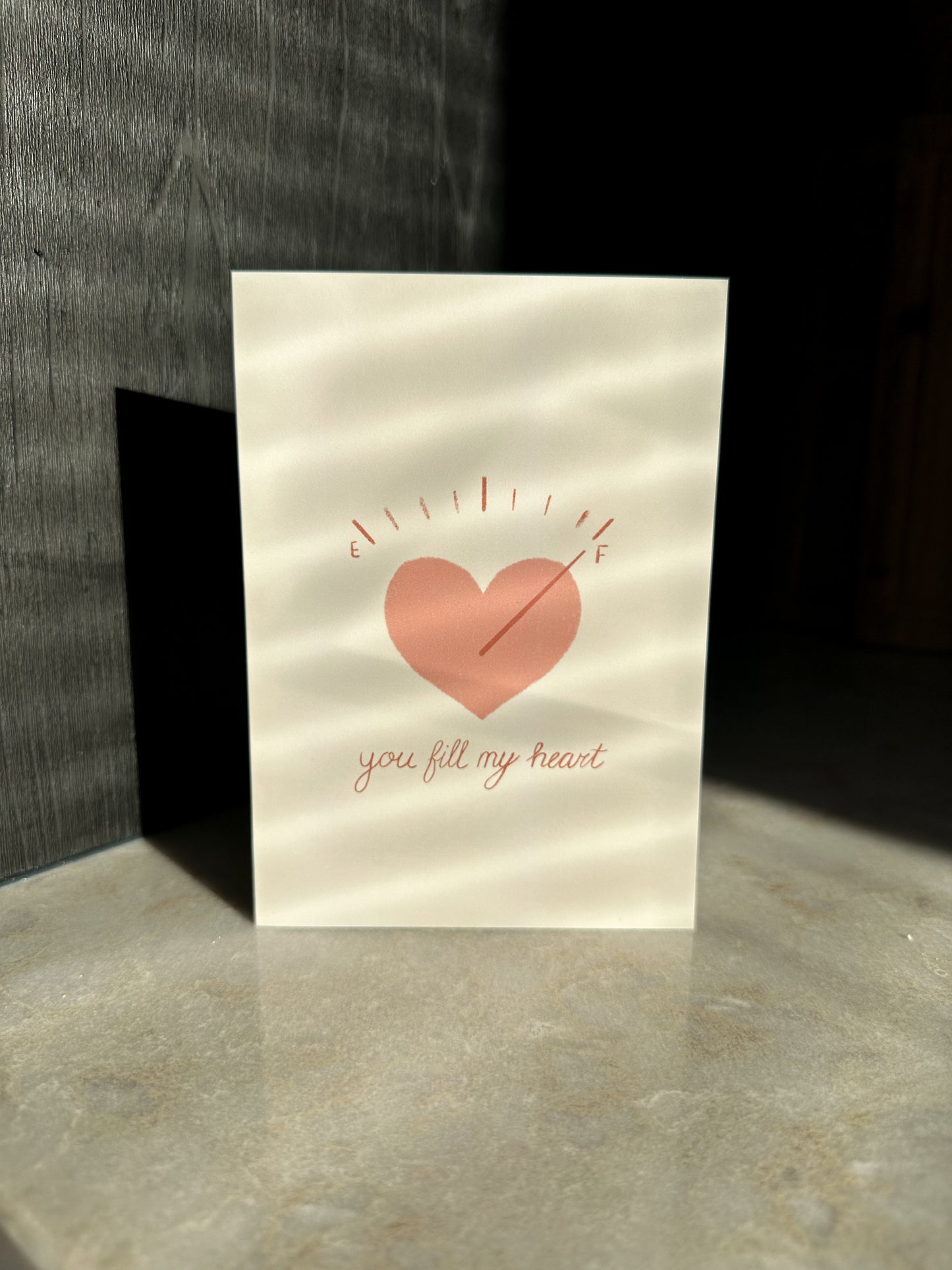 Wenskaart | You fill my heart roze
