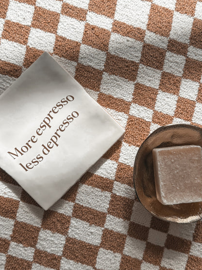 Tegeltje More espresso less depresso